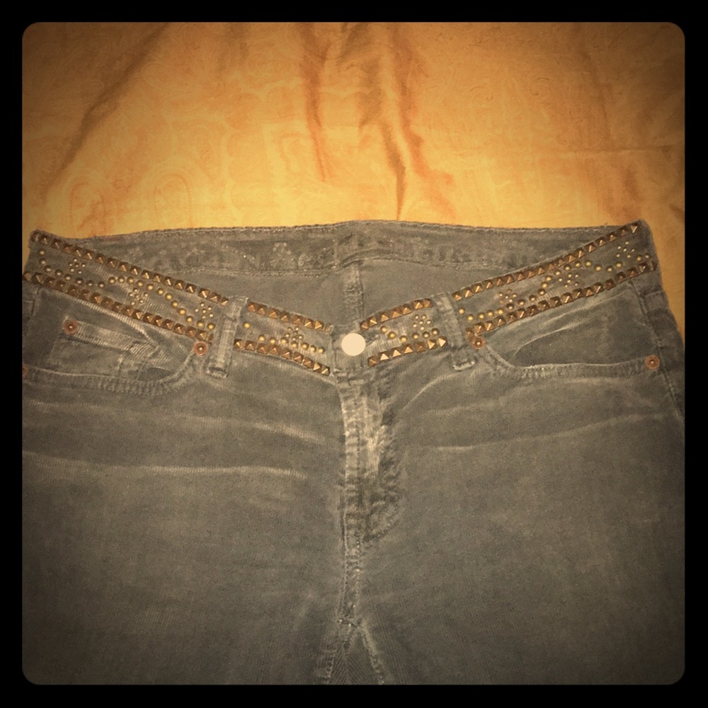 7 for all mankind- studded corduroy jeans